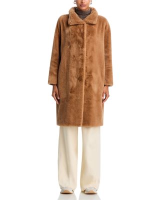 Faux Fur Mid Length Coat