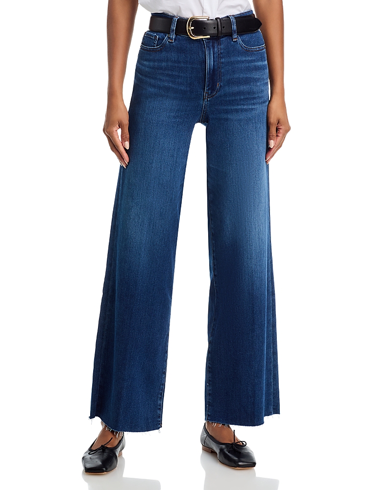 Frame Le Slim Palazzo High Waist Wide Leg Jeans In Blue