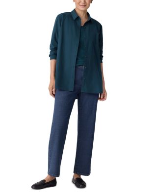 High Rise Straight Ankle Jeans 