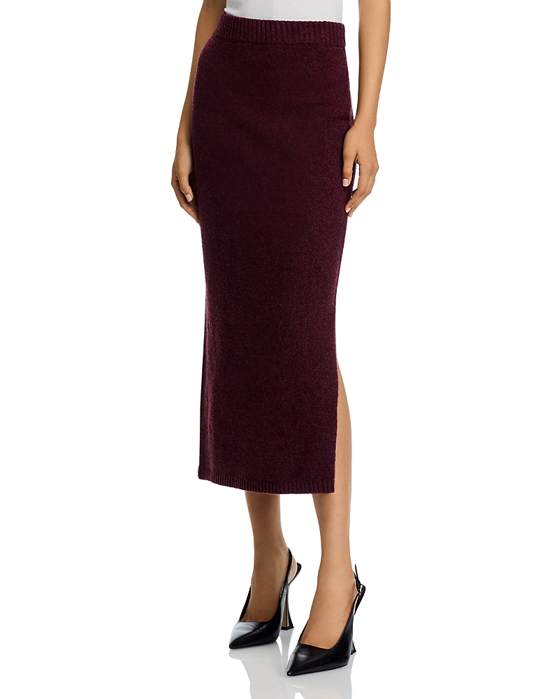 Steve Madden Remy Midi Skirt In Burgundy