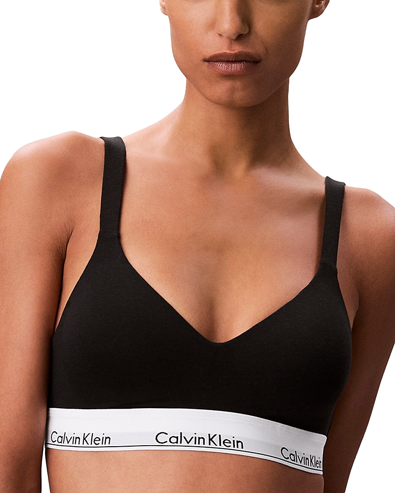 Calvin Klein Icon Cotton Modal Infinity Bond Bralette In Black