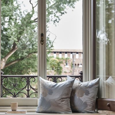 Flower Jacquard Decorative Pillow, 20&amp;quot; x 20&amp;quot; - Exclusive