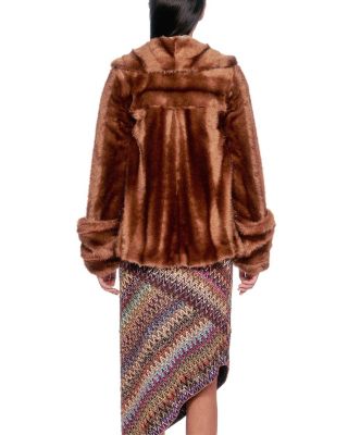 Faux Mink Swing Coat