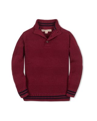  Organic Mock Neck Stripe Sweater - Big Kid