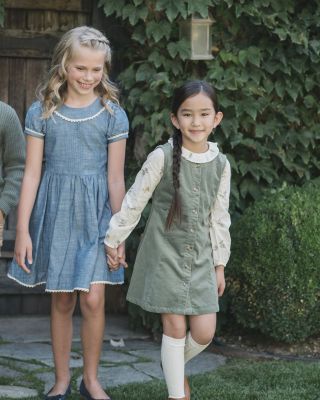  Girls' Organic Corduroy Button Front Jumper - Little Kid, Big Kid