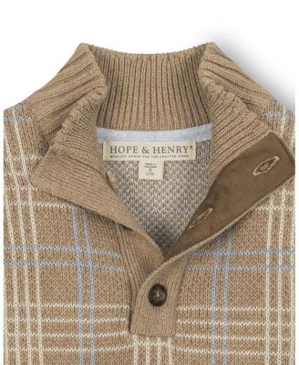 Boys' Organic Mock Neck Intarsia Sweater - Little Kid, Big Kid