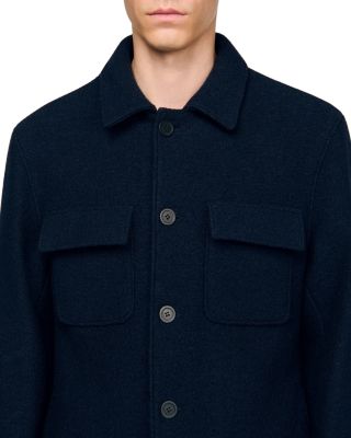 Wool Boucle Shirt Jacket