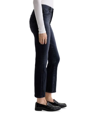 Farrah Mid Rise Cropped Bootcut Jeans in Glitch
