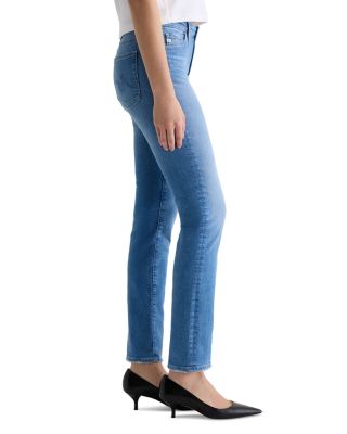 Mari High Rise Slim Straight Jeans in Minimalist