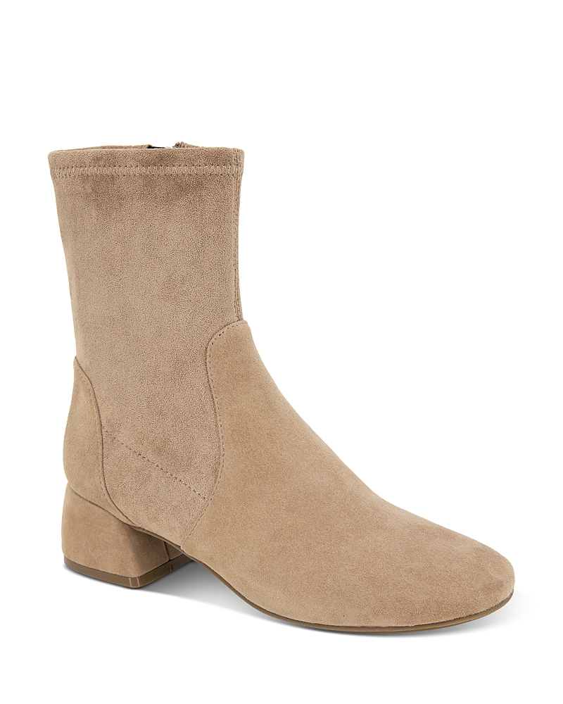 Gentle Souls By Kenneth Cole Emily Womens Suede Block Heel Booties In Brown