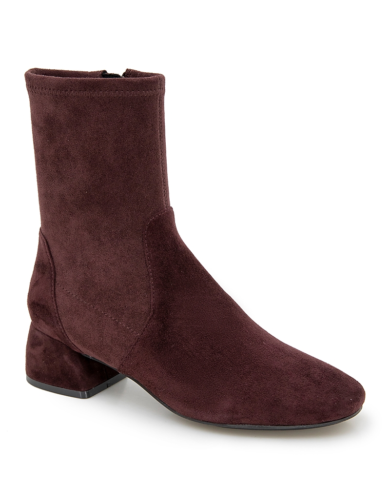 Gentle Souls By Kenneth Cole Women's Emily Zip Mid Heel Boots In Burgundy