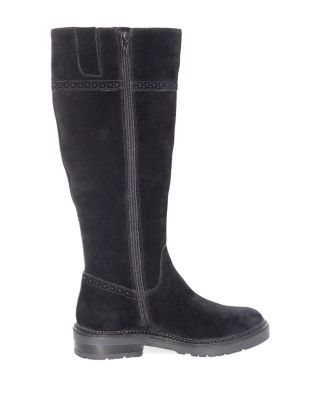 Women's Wheron Black Suede Tall Boots