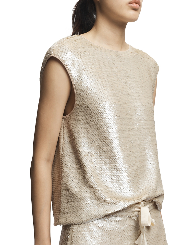 Saint Art Bowen Sequin Tank In Gray