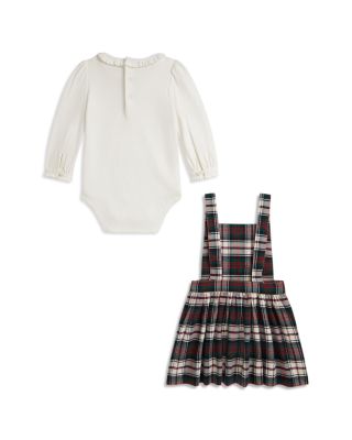 Girls' Cotton Bodysuit & Plaid Dress Set - Baby