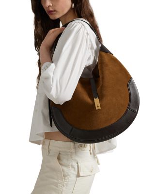 Polo ID Large Suede Shoulder Bag