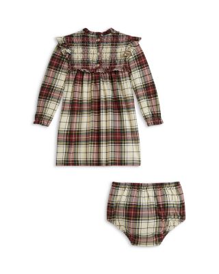 Girls' Plaid Cotton Jersey Dress & Bloomer - Baby