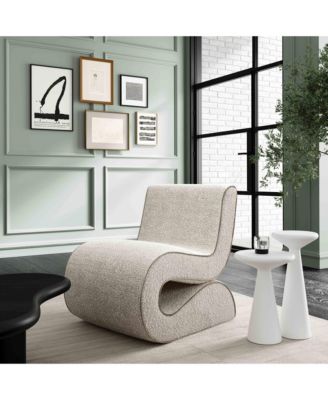 Senna Speckled Boucle Accent Chair in Grey