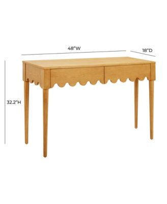  Oodle Ash 2-Drawer Desk in Natural