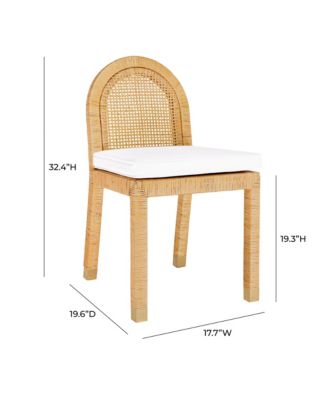  Amara Rattan and Performance Fabric Arched Back Dining Chair in Natural