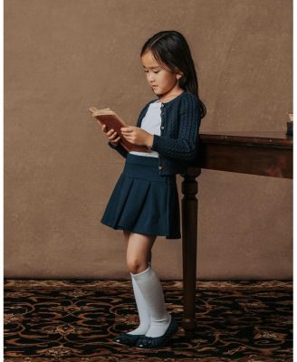 Girls&#39; Organic Long Sleeve Classic Cable Cardigan Sweater - Baby, Little Kid, Big Kid