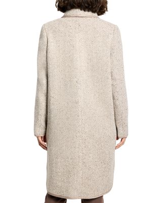 Herringbone Wool Blend Coat