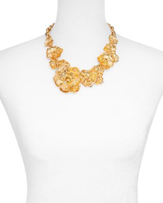 x Angelica Hicks Abstract Flower & Leaf Statement Necklace, 18" - Exclusive