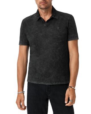 Carsten Open Collar Denim Polo Shirt
