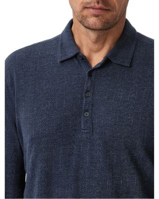 Jalen Jacquard Long Sleeve Polo Shirt