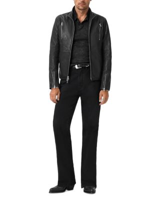 Carsten Open Collar Denim Polo Shirt