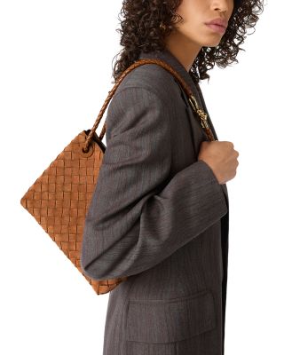 Small Andiamo Top Handle Bag in Suede