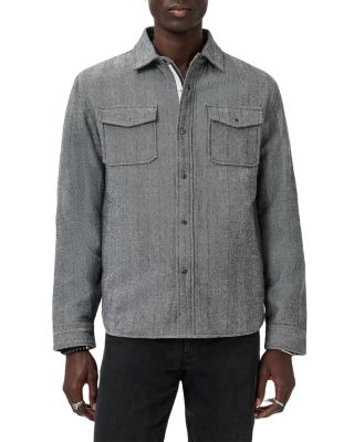Jameson Herringbone Snap Button Long Sleeve Shirt