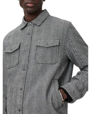 Jameson Herringbone Snap Button Long Sleeve Shirt