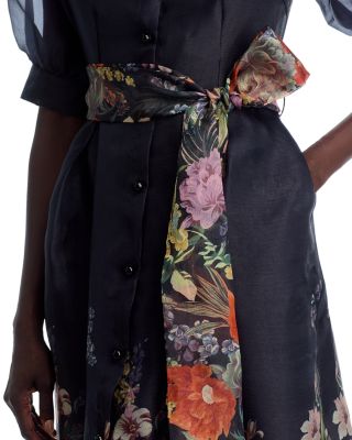 Floral Print Button Front Dress