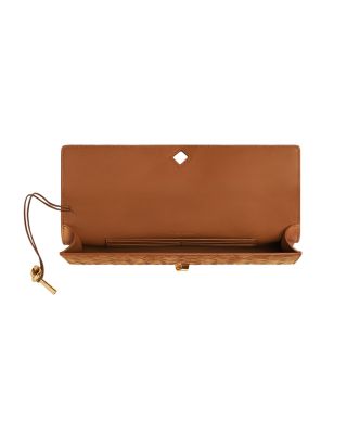 Andiamo Intrecciato Suede Clutch