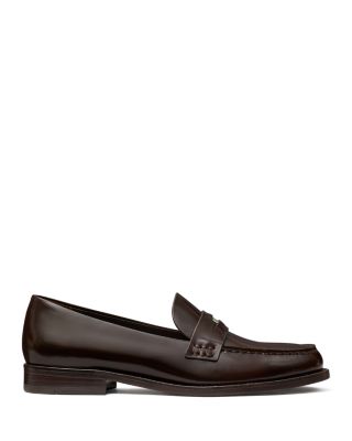 Women's Classic Brown Leather Penny Loafers