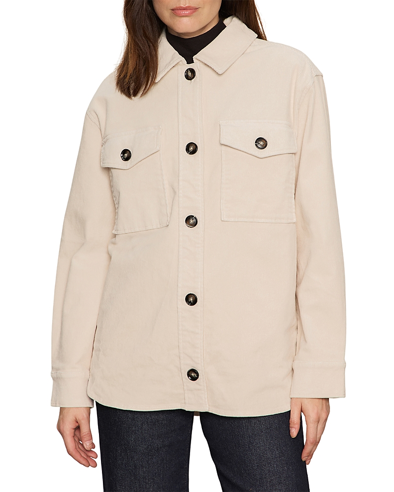 Sanctuary The Stretch Cotton Corduroy Shacket In Neutral