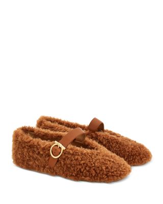 Women's Shearling Mary Jane Flats