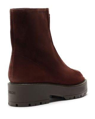 Women&#39;s Farrah Leather Platform Ankle Boots 