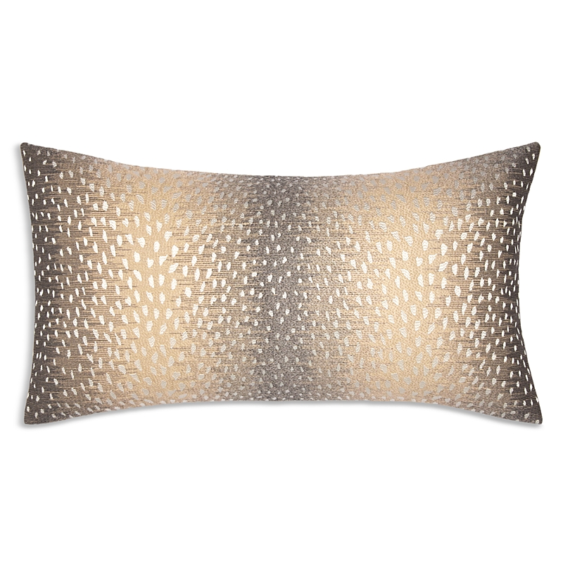 Sky Antelope Embroidered Decorative Pillow, 14 X 26 In Gray