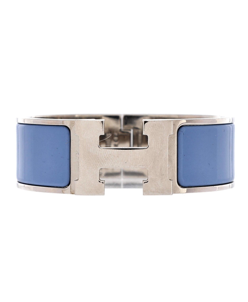 Pre-owned Pre-owned Hermes Hermes Wide Clic H Bracelet Enamel