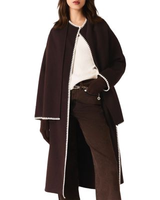 Embroidered Double Faced Coat