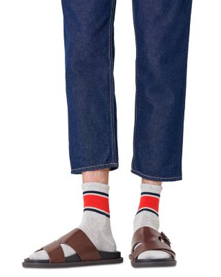 Simple Stripe 1/2 Crew Sneaker Socks