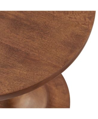  Lina Round Wood Side Table