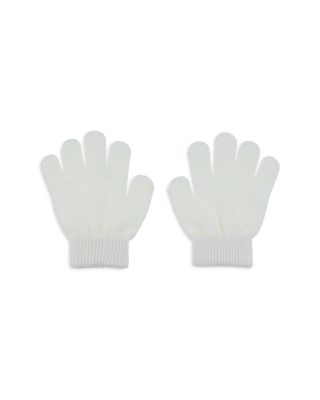 Girls' Fuzzy Rib Knit Beanie With Faux Pearls & Gloves Set - Little Kid, Big Kid