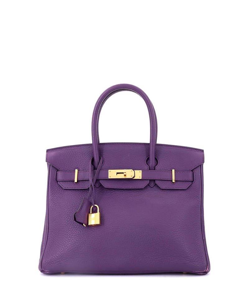 Pre-owned Pre-owned Hermes Hermes Birkin 30 Handbag Purple Togo With Gold Hardware