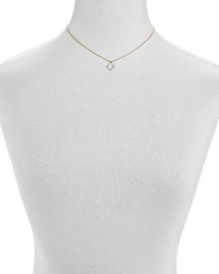 Spade Flower Mini Pendant, 15"-17"