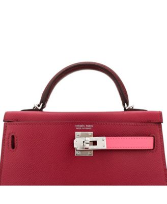 Kelly 20 Handbag Tricolor Epsom with Palladium Hardware
