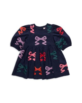 Girls' Brooke Bow Appliqu&eacute; Dress - Little Kid