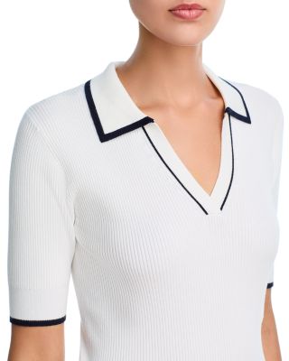 Elbow Sleeve Polo Top - Exclusive