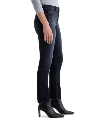 Mari Mid Rise Slim Straight Jeans in Glitch